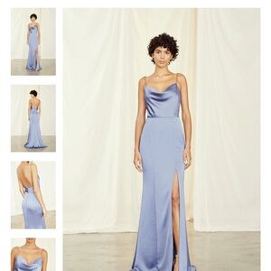 Elegant Satin Evening Gown - Mauve
